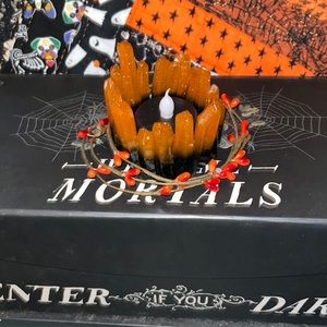 Halloween Tealight candleholder. Handmade in a crystal design